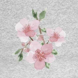 Watercolour Cherry Blossom Branch T-Shirt